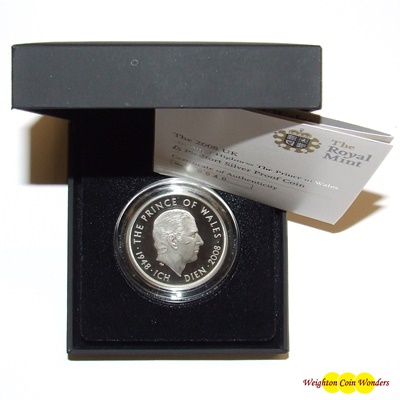 2008 Silver Proof PIEDFORT £5 Crown - HRH Prince of Wales 60th